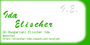 ida elischer business card